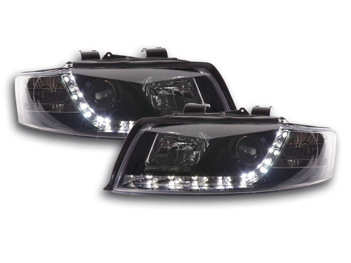 Scheinwerfer Set Daylight LED Tagfahrlicht Audi A4 Typ 8E 04-08 schwarz Scheinwerfer Set Daylight LED Tagfahrlicht Audi A4 Typ 8E 04-08 schwarz